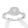Thumbnail Image 1 of Previously Owned Diamond Engagement Ring 3/8 ct tw Round-cut 10K White Gold