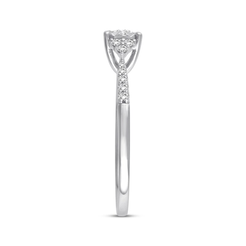 Main Image 2 of Previously Owned Diamond Engagement Ring 1/4 ct tw Round-cut 10K White Gold