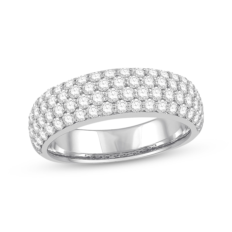 Main Image 1 of Previously Owned Diamond Anniversary Band 1-1/2 ct tw Round-Cut 14K White Gold