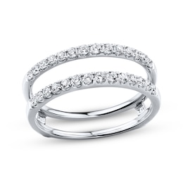 Previously Owned Diamond Enhancer Ring 1/2 ct tw Round-cut 14K White Gold