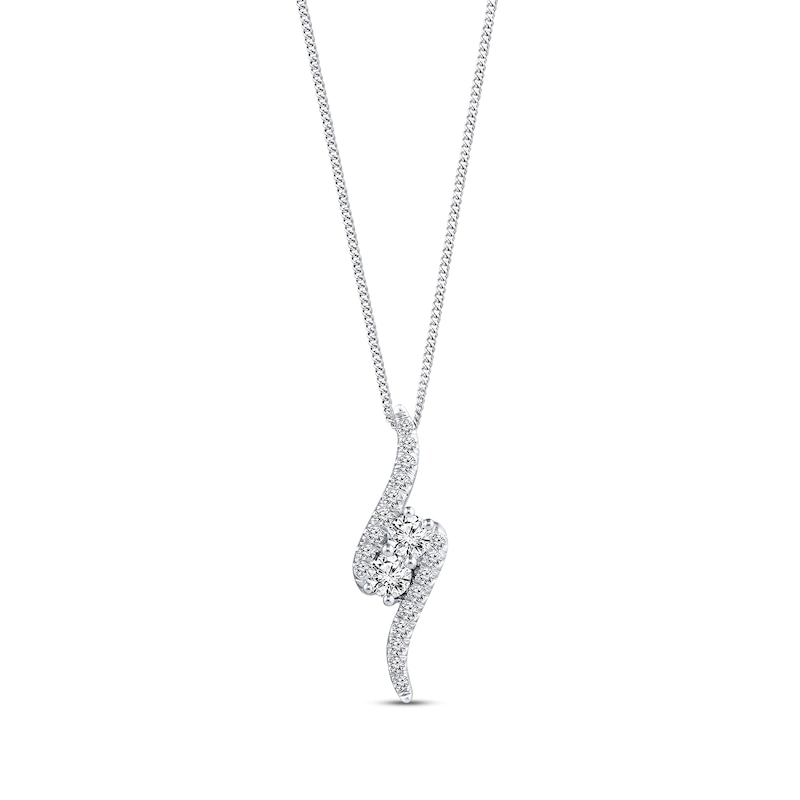 Main Image 1 of Previously Owned Ever Us Necklace 1-1/2 ct tw Round-Cut Diamonds 14K White Gold