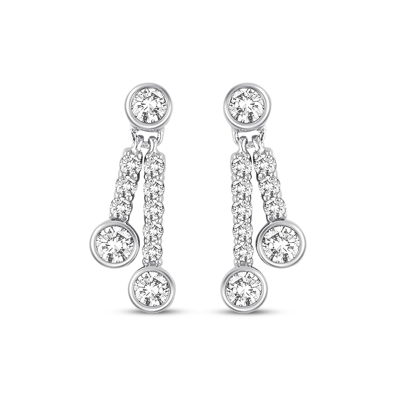 Main Image 2 of Previously Owned Ever Us Diamond Earrings 5/8 ct tw Round-cut 14K White Gold