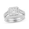 Thumbnail Image 1 of Previously Owned Diamond Bridal Set 1-1/2 ct tw Round-cut 14K White Gold