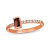 Thumbnail Image 1 of Previously Owned Le Vian Chocolate Quartz Ring 1/8 ct tw Nude Diamonds 14K Strawberry Gold
