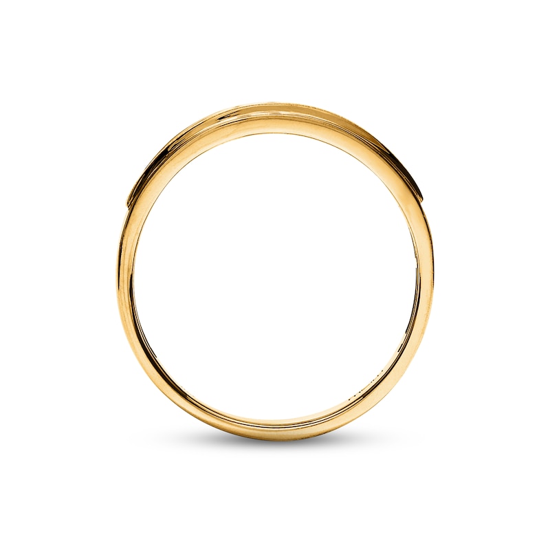 Main Image 2 of Previously Owned Men's Diamond Wedding Band 1/4 ct tw 10K Yellow Gold
