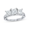 Thumbnail Image 1 of Previously Owned 3-Stone Diamond Ring 2 ct tw Princess-cut 14K White Gold