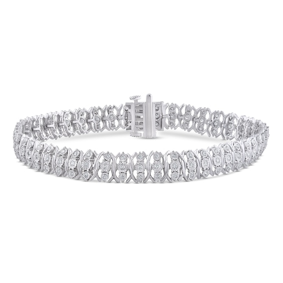 Previously Owned Diamond Bracelet 1 ct tw 10K White Gold 7.25"