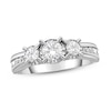 Thumbnail Image 1 of Previously Owned 3 Stone Diamond Engagement Ring 1 ct tw Round-cut 10K White Gold