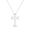 Thumbnail Image 3 of Previously Owned Diamond Cross Necklace 1/4 ct tw Round-cut Sterling Silver 18&quot;