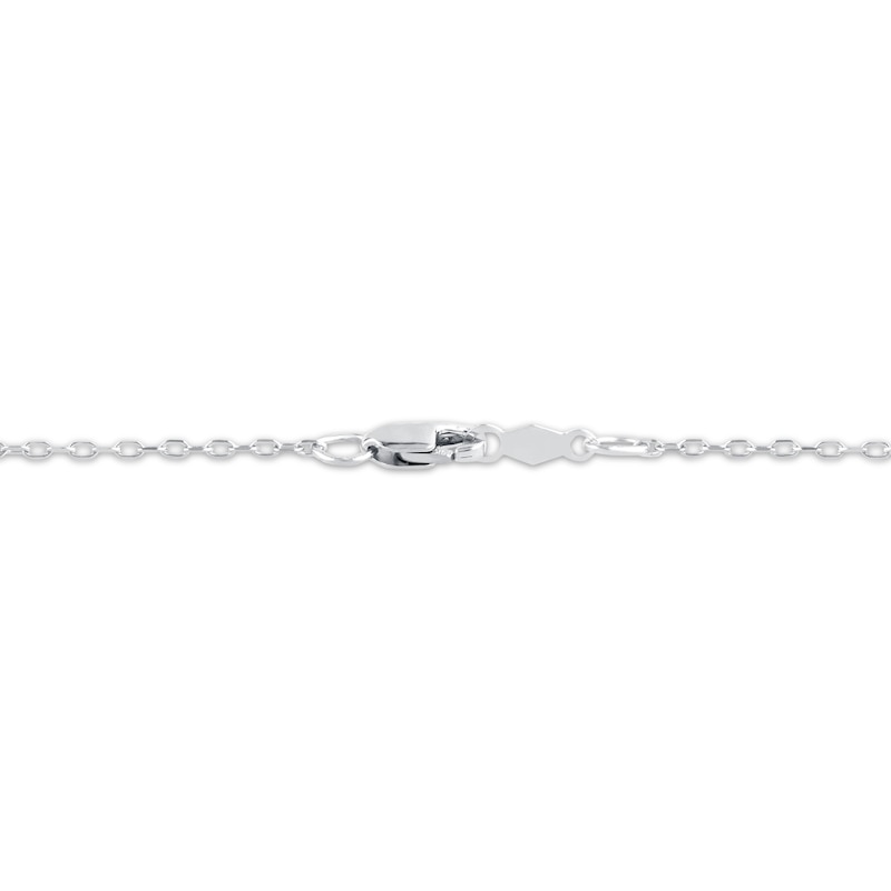 Main Image 4 of Previously Owned Diamond Cross Necklace 1/4 ct tw Round-cut Sterling Silver 18&quot;