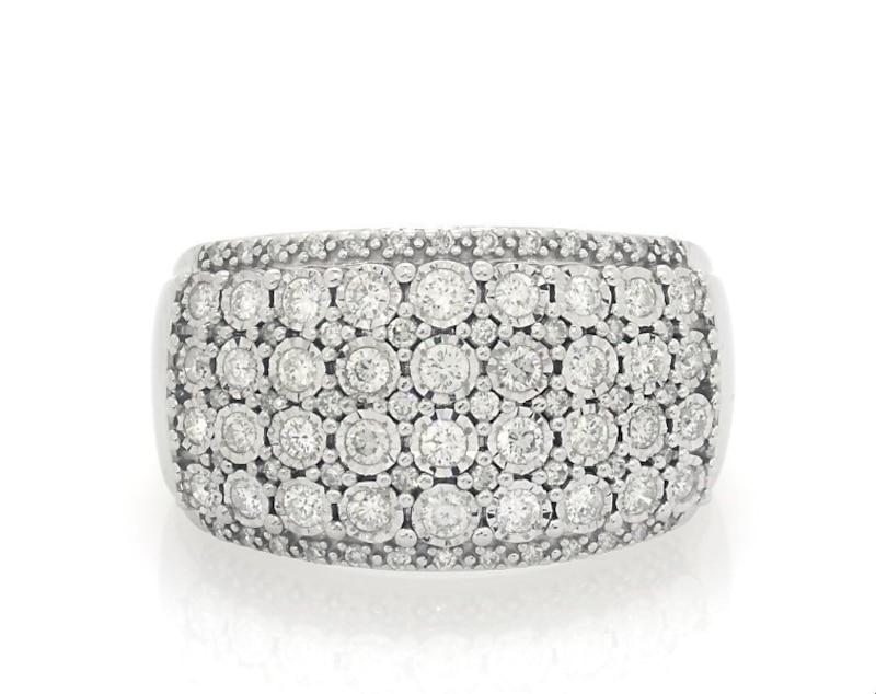 Main Image 1 of Previously Owned Diamond Ring 1 ct tw Round-cut 10K White Gold