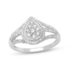 Thumbnail Image 0 of Previously Owned Diamond Teardrop Ring 1/2 ct tw Round-cut 10K White Gold