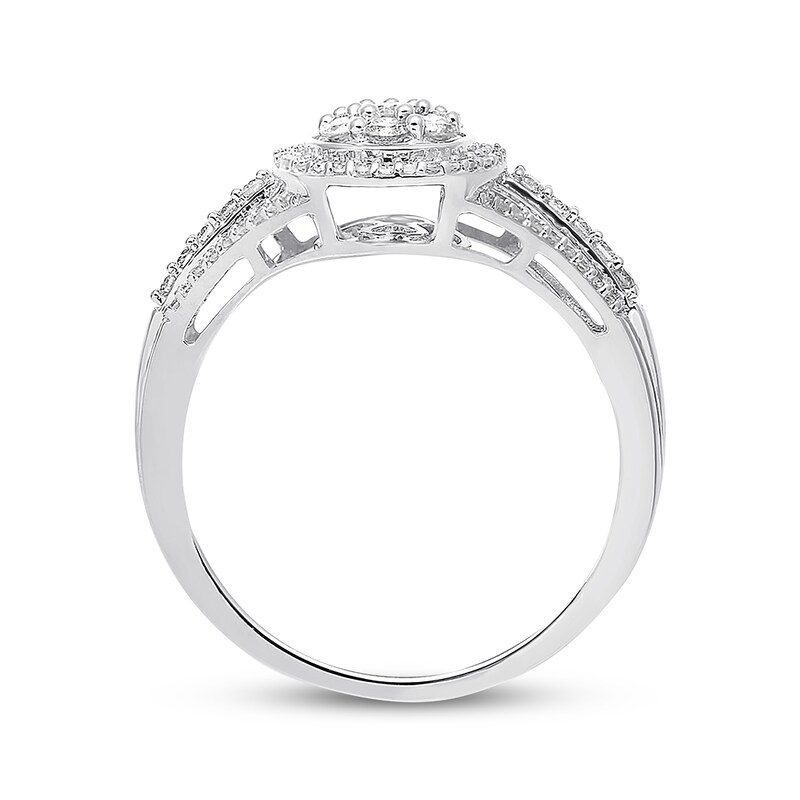 Previously Owned Diamond Teardrop Ring 1/2 ct tw Round-cut 10K White Gold