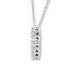 Thumbnail Image 1 of Previously Owned THE LEO Diamond Circle Necklace 1 ct tw Round-cut 14K White Gold