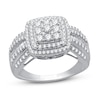 Thumbnail Image 1 of Previously Owned Diamond Fashion Ring 1 ct tw Round & Baguette 10K White Gold