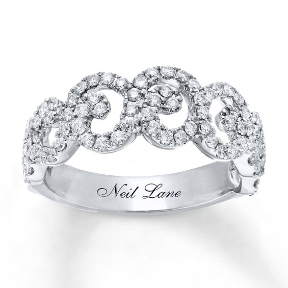 Previously Owned Neil Lane Designs Lace 3/4 ct tw Diamond Ring 14K White Gold Size 6.25