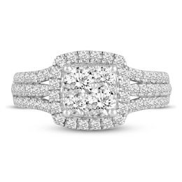 Previously Owned Diamond Engagement Ring 1-1/3 ct tw Round-cut 14K White Gold