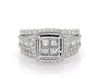 Thumbnail Image 1 of Previously Owned Princess-Cut Quad Diamond Engagement Ring 2 ct tw 14K White Gold
