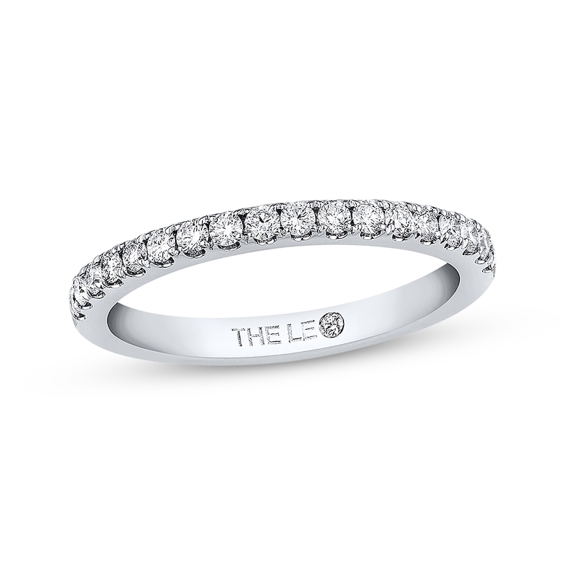 Previously Owned THE LEO Diamond Wedding Band 1/3 ct tw Round-cut 14K White Gold