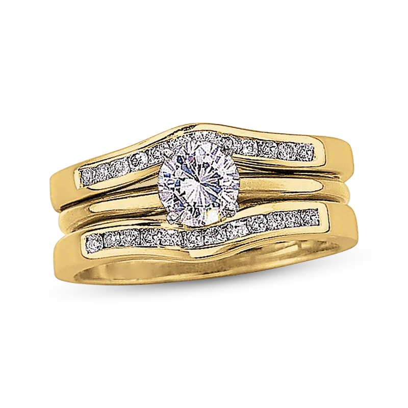 Main Image 3 of Previously Owned Enhancer 1/4 ct tw Round-cut 14K Yellow Gold Size 4