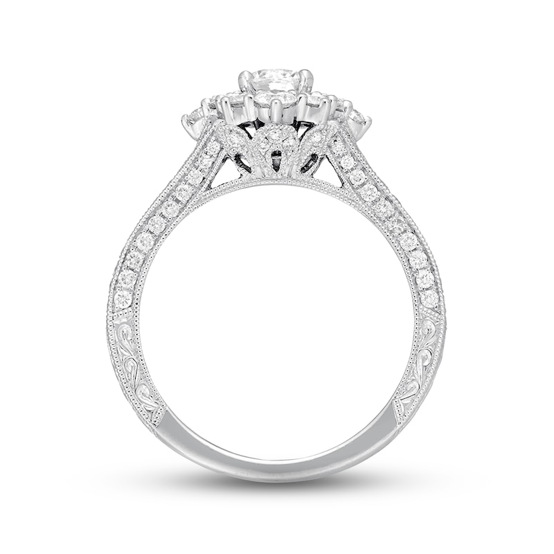 Previously Owned Neil Lane Diamond Engagement Ring 1-3/8 ct tw Round-cut 14K White Gold