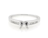 Thumbnail Image 1 of Previously Owned Diamond Ring Setting 1/6 ct tw Princess-cut 14K White Gold