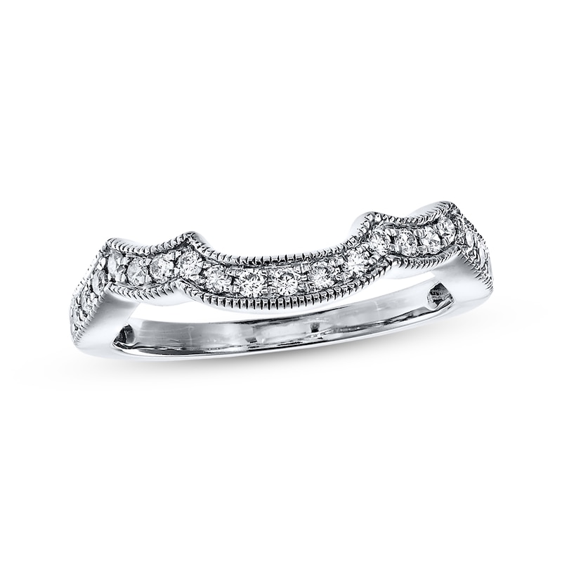 Main Image 1 of Previously Owned Diamond Wedding Band 1/4 ct tw Round-cut 14K White Gold