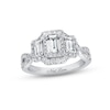 Thumbnail Image 1 of Previously Owned  Neil Lane Engagement Ring 1-1/2 ct tw Emerald & Round-cut Diamonds 14K White Gold