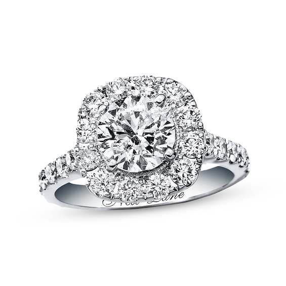 Previously Owned Neil Lane Engagement Ring 2-3/4 ct tw Round-cut Diamonds 14K White Gold Size 4.75