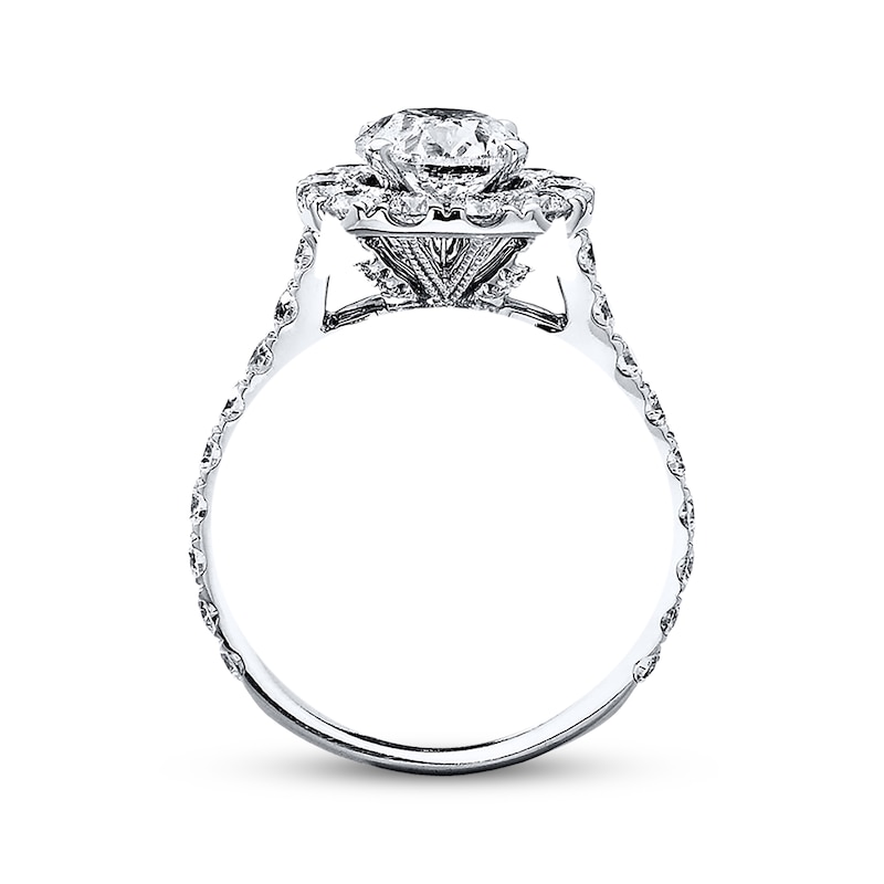 Main Image 3 of Previously Owned Neil Lane Engagement Ring 2-3/4 ct tw Round-cut Diamonds 14K White Gold - Size 4.75