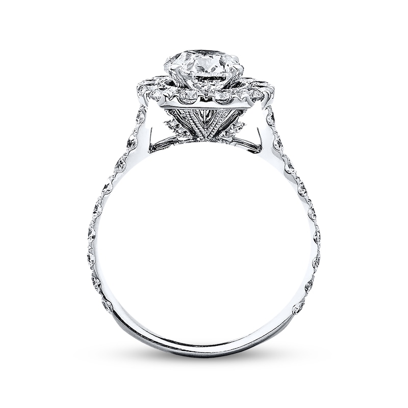 Previously Owned Neil Lane Engagement Ring 2-3/4 ct tw Round-cut Diamonds 14K White Gold - Size 4.75