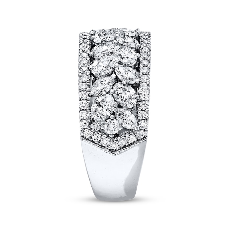Main Image 2 of Previously Owned Neil Lane Anniversary Band 2 ct tw Marquise, Oval & Round Diamonds 14K White Gold - Size 8