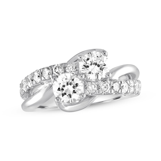 Previously Owned Ever Us Two-Stone Anniversary 2 ct tw Round-cut 14K White Gold Size 9.5