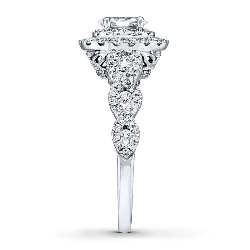 Main Image 3 of Previously Owned Neil Lane Bridal Diamond Ring 1-1/6 ct tw Oval & Round-cut 14K White Gold Size 4