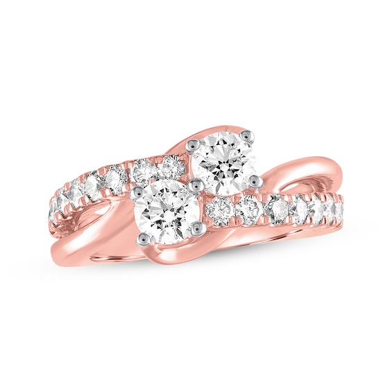 Previously Owned Ever Us Two-Stone Anniversary Ring 1-1/2 ct tw Round 14K Rose Gold 4.5