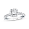 Thumbnail Image 1 of Previously Owned Neil Lane Engagement Ring 7/8 ct tw Princess & Round-cut Diamonds 14K White Gold - Size 4.75
