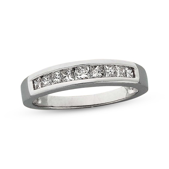 Previously Owned Diamond Band 1/2 ct tw Princess-cut 14K White Gold Size
