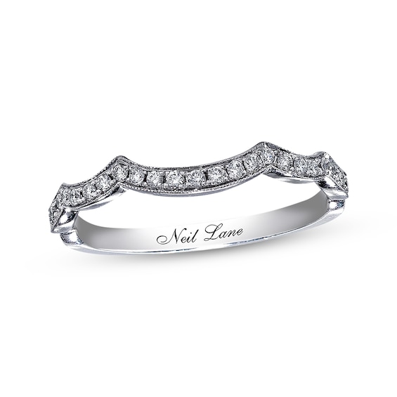 Previously Owned Neil Lane Diamond Contour Band 1/8 ct tw 14K White Gold Size 4.5