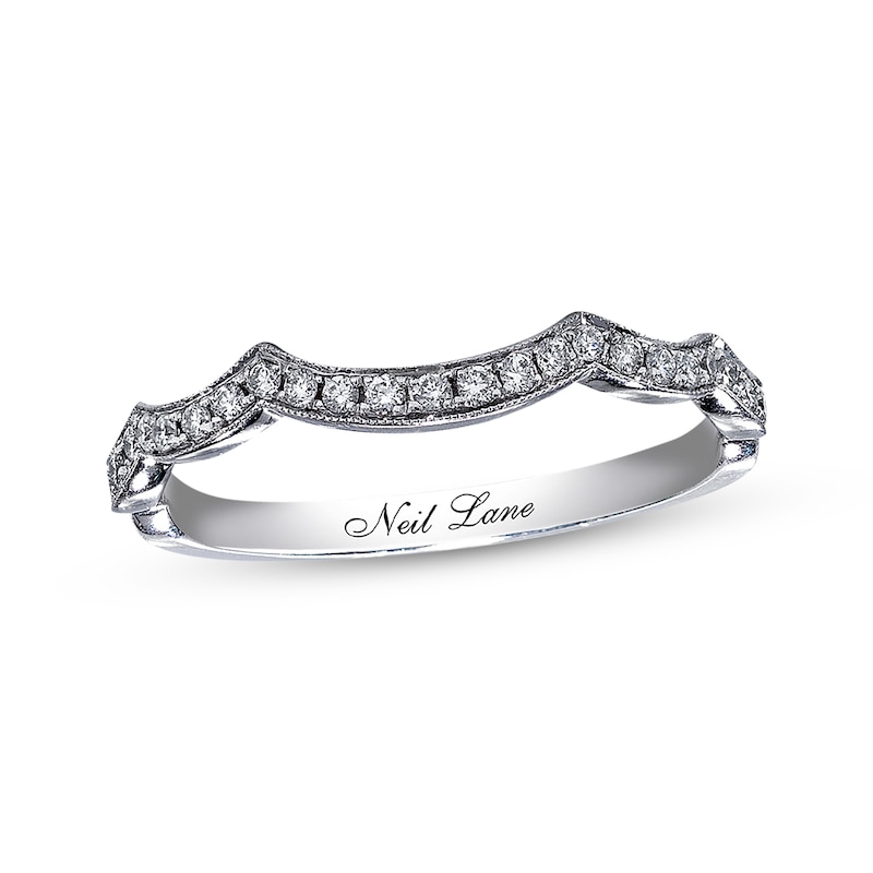 Main Image 1 of Previously Owned Neil Lane Diamond Contour Band 1/8 ct tw 14K White Gold Size 4.5