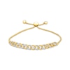 Thumbnail Image 1 of Previously Owned Diamond Link Bolo Bracelet 1/10 ct tw Round-cut 10K Yellow Gold 9.5&quot;