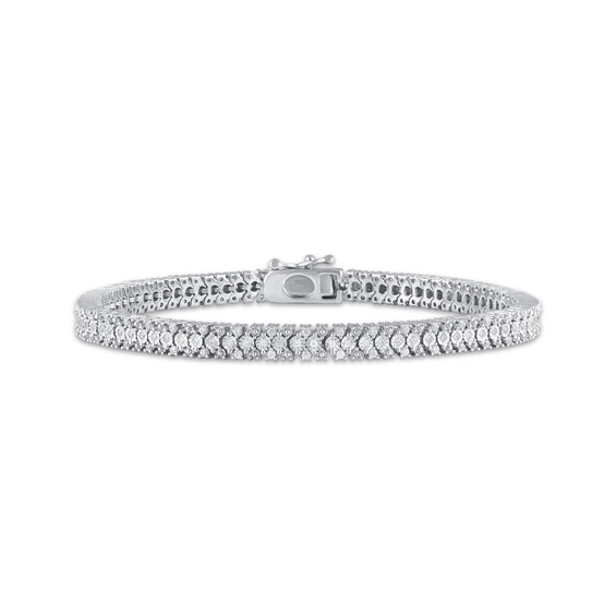 Previously Owned Diamond Tennis Bracelet 1 ct tw Sterling Silver 7"