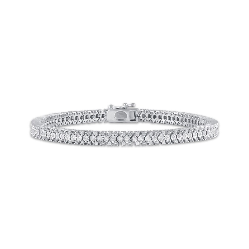 Main Image 1 of Previously Owned Diamond Tennis Bracelet 1 ct tw Sterling Silver 7&quot;