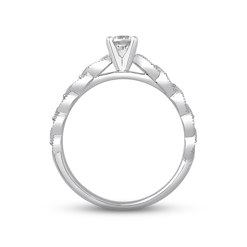 Main Image 2 of Previously Owned Diamond Engagement Ring 1/2 ct tw Round-cut 14K White Gold