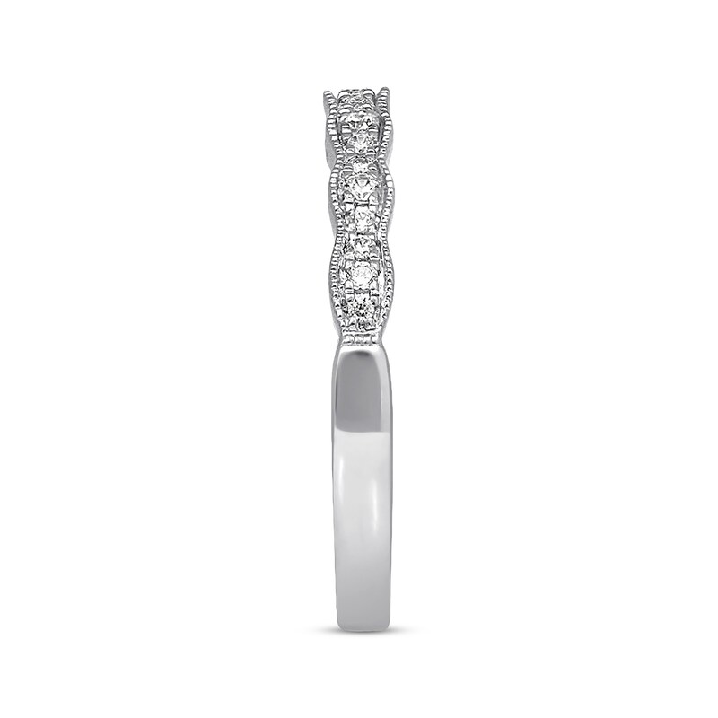 Main Image 2 of Previously Owned Diamond Wedding Band 1/8 ct tw Round-cut 14K White Gold