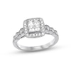 Thumbnail Image 1 of Previously Owned Diamond Engagement Ring 5/8 ct tw Princess & Round-cut 14K White Gold