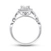 Thumbnail Image 1 of Previously Owned Diamond Engagement Ring 5/8 ct tw Princess & Round-cut 14K White Gold