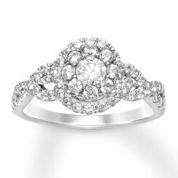 Previously Owned Diamond Engagement Ring 1 ct tw Round-cut 14K White Gold