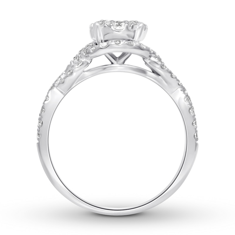 Main Image 2 of Previously Owned Diamond Engagement Ring 1 ct tw Round-cut 14K White Gold