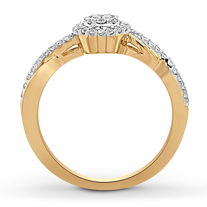 Main Image 2 of Previously Owned Diamond Ring 1/4 ct tw Round-cut 10K Yellow Gold