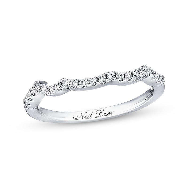 Previously Owned Neil Lane Diamond Wedding Band 1/6 ct tw 14K White Gold
